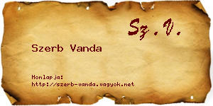 Szerb Vanda névjegykártya